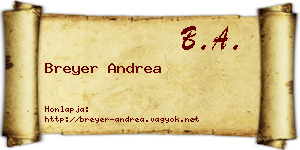 Breyer Andrea névjegykártya